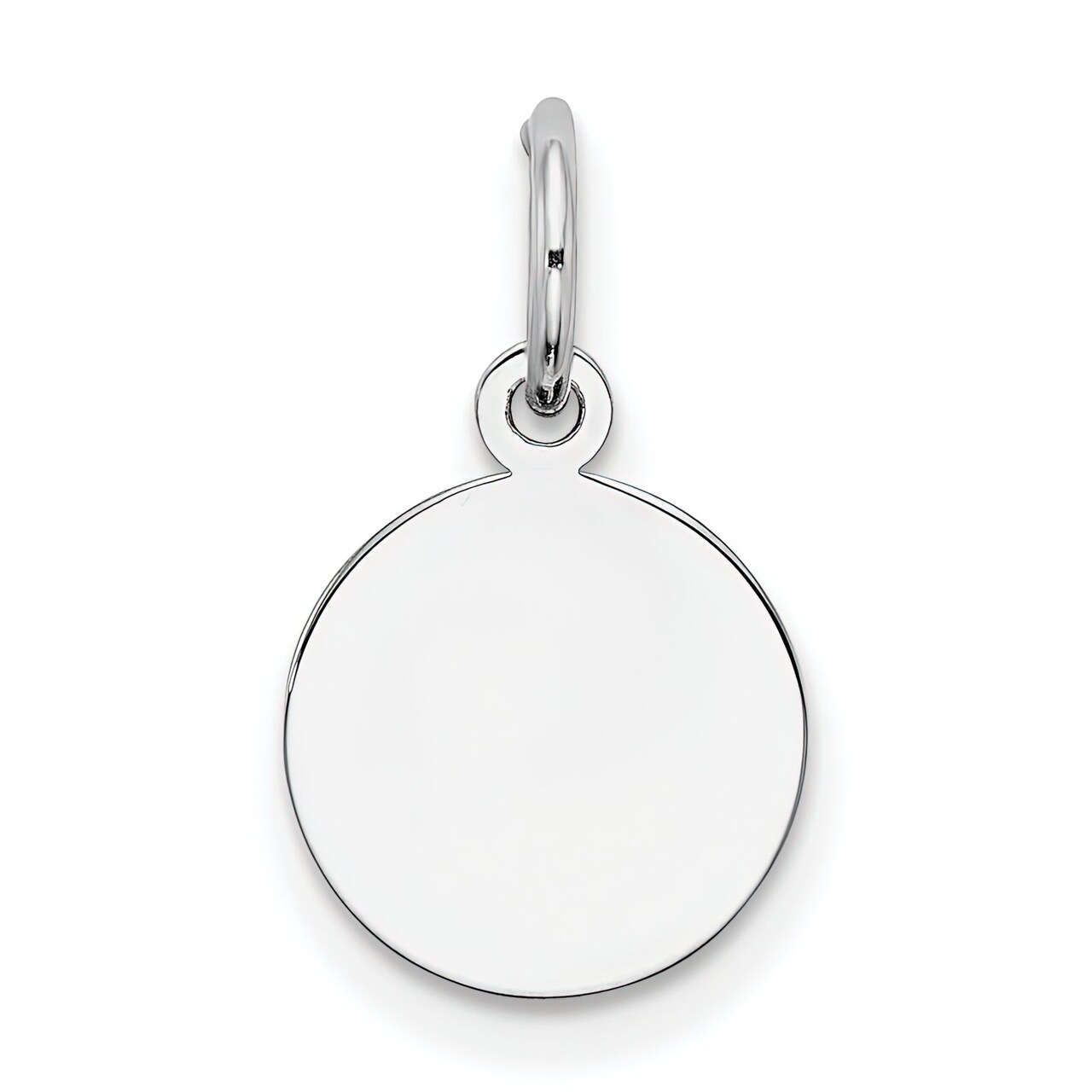 Sterling Silver Disc Round Charm 0.027" 9.5mm Jewerly 12mm x 10mm